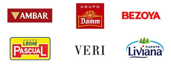 Logótipos da Veri, Ámbar e Pascual