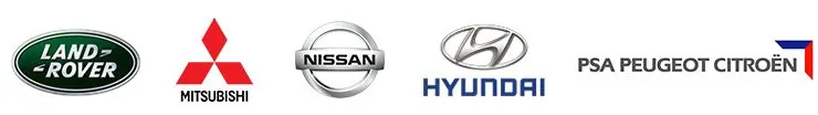 Logos von Fahrzeugherstellern und Zulieferern, für die ASAI gearbeitet hat